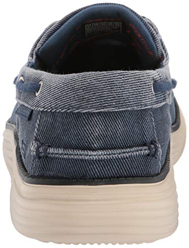 Skechers Status 2.0 Lorano, Náuticos para Hombre, Azul (Navy Canvas Nvy), 43 EU