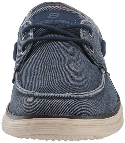 Skechers Status 2.0 Lorano, Náuticos para Hombre, Azul (Navy Canvas Nvy), 43 EU