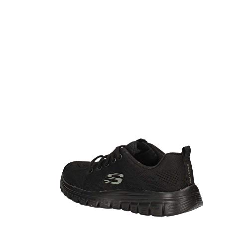 Skechers Women 12615 Low-Top Trainers, Black (Black Mesh/Trim Bbk), 5 UK (38 EU)