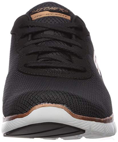 Skechers Women's Flex Appeal 3.0-first Insight Trainers, Black (Black Mesh/Rose Gold Trim Bkrg), 6 UK (39 EU)