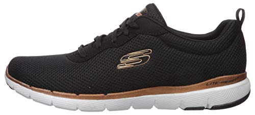 Skechers Women's Flex Appeal 3.0-first Insight Trainers, Black (Black Mesh/Rose Gold Trim Bkrg), 6 UK (39 EU)