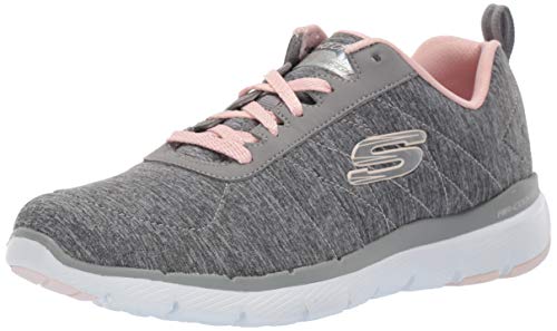 Skechers Women's Flex Appeal 3.0-INSIDERS Trainers, Grey (Grey Light Pink Gylp), 3 UK 36 EU