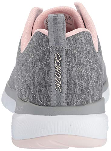 Skechers Women's Flex Appeal 3.0-INSIDERS Trainers, Grey (Grey Light Pink Gylp), 3 UK 36 EU