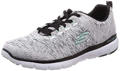 Skechers Women's Flex Appeal 3.0 Trainers, White (White Black Wbk), 3 UK, 36 EU