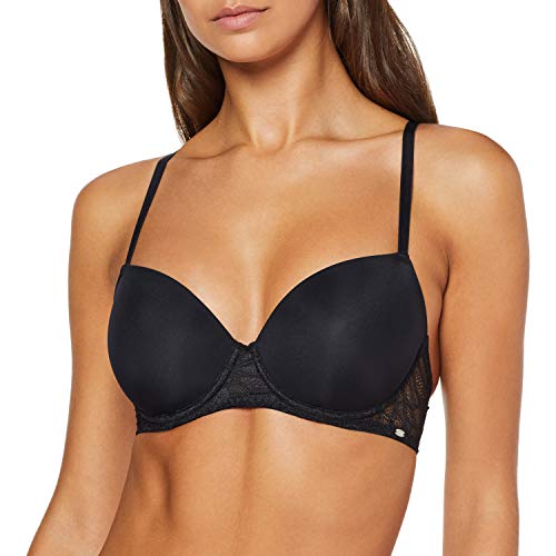 Skiny Azalea Schalen BH Sujetador, Negro (Black 7665), 85D (Talla del Fabricante: 70 D) para Mujer