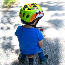 SkullCap® Casco Niño Bicicleta diseñado por los niños, Casco Bici Carretera Chico y Chica, Casco Bicicleta montaña, Dinosaurio, Animal, Dino