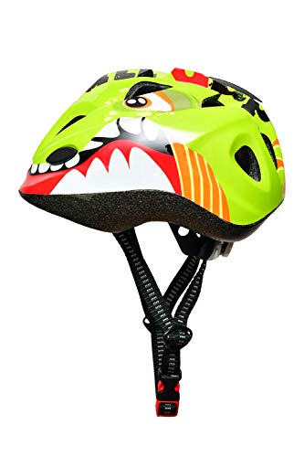 SkullCap® Casco Niño Bicicleta diseñado por los niños, Casco Bici Carretera Chico y Chica, Casco Bicicleta montaña, Dinosaurio, Animal, Dino