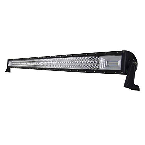 SKYWORLD 52 pulgadas 675W barra de luz de fila de LED triple, 12V-24V 6000K 7D LED barra de luz de conducción Punto de inundación Haz de trabajo la lámpara para el camión de carretera ATV UTV SUV 4WD