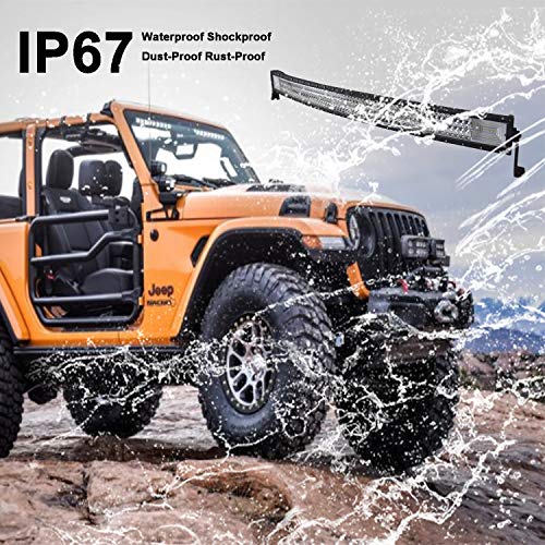 SKYWORLD Barras de luz LED curvadas, 42 pulgadas 106.7 cm 540W Combinación de inundación de punto de triple fila Viga Luz de niebla de conducción todoterreno para camión todoterreno 4WD ATV 4x4 Pickup