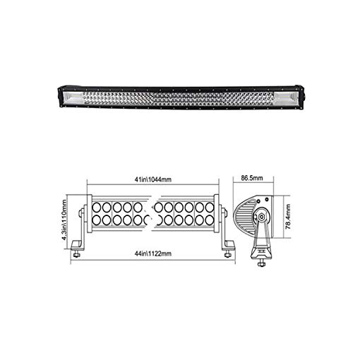 SKYWORLD Barras de luz LED curvadas, 42 pulgadas 106.7 cm 540W Combinación de inundación de punto de triple fila Viga Luz de niebla de conducción todoterreno para camión todoterreno 4WD ATV 4x4 Pickup