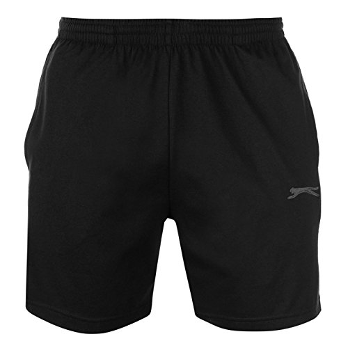 Slazenger - Pantalones cortos de tejido de punto para hombre Negro L