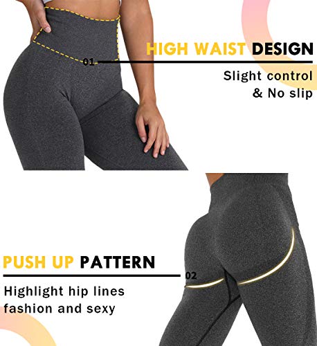 SLIMBELLE Mallas Push up Mujer Leggings Shorts Deportivos Pantalones Yoga Leggins de Cintura Alta Bolsillos Cortos Pantalón Deporte Verano para Fitness Correr Entrenamiento