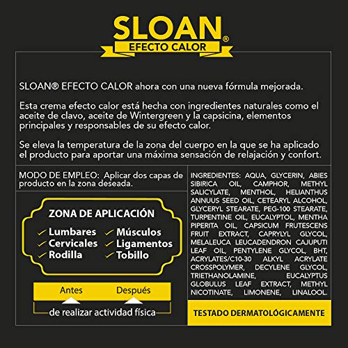 Sloan Crema de Efecto Calor para Músculos y Ligamentos, 75 ml