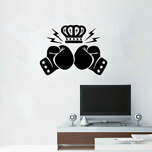 SLQUIET Guantes de boxeo pegatinas de pared decoradas sala de estar dormitorio y gimnasio pegatinas de pared PVC hogar pegatinas de pared moda pegatinas de pared 36cm X 48cm