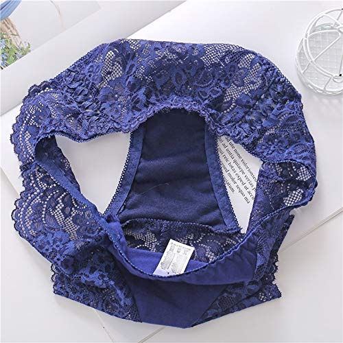 SLXHUAFA Braguitas 3 Unids/Set Bragas De Encaje para Mujeres Ropa Interior De Moda Tejido Niñas Calzoncillos Florales L-2Xl Calzoncillos De Mujer Lencería Femenina Nuevo