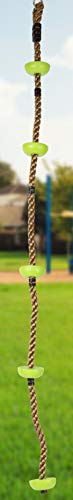 Small Foot Cuerda de Escalada 10877 para Parque Infantil, Material Resistente a la Intemperie, con Gancho de Seguridad y peldaños, de 3 años en adelante