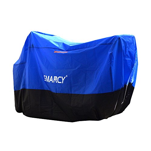 Smarcy Funda Protector para Moto, Cubierta para Moto / Motocicleta Resistente al Agua a Prueba de UV, Color Azul / Negro XL