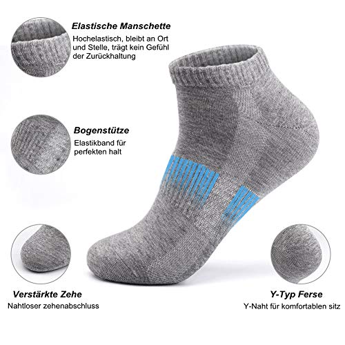 Smart Sir Calcetines Tobilleros para Hombres Mujeres, 8 Pares de Calcetas Cortas de Algodón Medias de Corte Bajo Calcetines Deportivos con un Cómodo Puño Acanalado