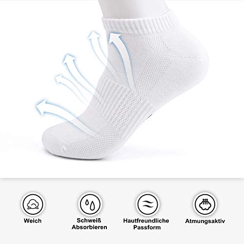 Smart Sir Calcetines Tobilleros para Hombres Mujeres, 8 Pares de Calcetas Cortas de Algodón Medias de Corte Bajo Calcetines Deportivos con un Cómodo Puño Acanalado