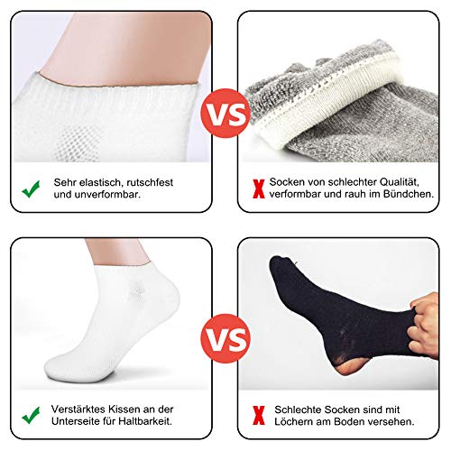 Smart Sir Calcetines Tobilleros para Hombres Mujeres, 8 Pares de Calcetas Cortas de Algodón Medias de Corte Bajo Calcetines Deportivos con un Cómodo Puño Acanalado