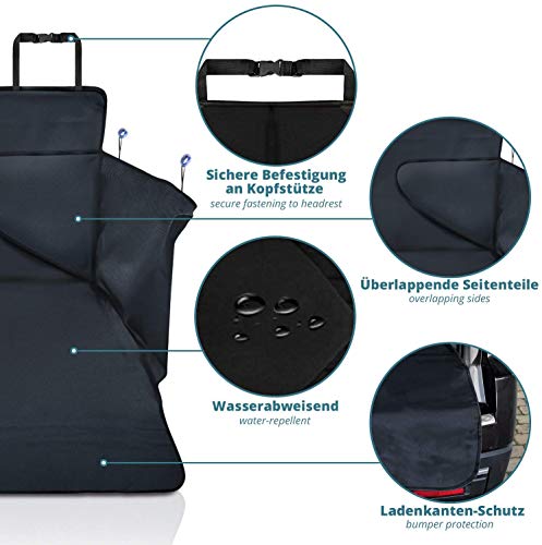 smartpeas Funda para Perros - Funda para Maletero de Coche Universal - protección Evita Humedad Suciedad pelos - Funda Resistente con Lateral 185x105x36 cm