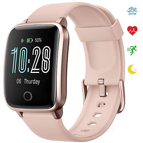 Smartwatch, Reloj Inteligente Pantalla curva Impermeable IP68 Pulsera de Actividad para Hombres y Mujeres, Inteligente con Pulsómetros Podómetro Contador de Caloría con Cronómetro para iOS y Android