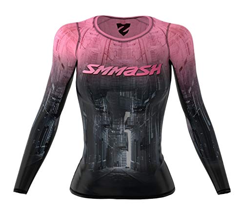 SMMASH Aurora Womens Long Sleeve Compression Tops, Breathable and Light, Functional Thermal Shirt for Crossfit, Fitness, Yoga, Gym, Running, Sport Long sleeved, Antibacterial Material…