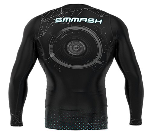 SMMASH Gate Camisetas Compresión Deporte de Manga Larga para Hombre, Long Sleeve Gimnasio, Formación, Crossfit, Material Antibacteriano, (S)