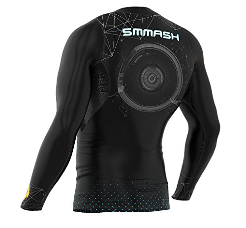 SMMASH Gate Camisetas Compresión Deporte de Manga Larga para Hombre, Long Sleeve Gimnasio, Formación, Crossfit, Material Antibacteriano, (S)