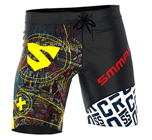 SMMASH Graffiti Pantalones Cortos para Hombres para Entrenamiento Cruzado (L)