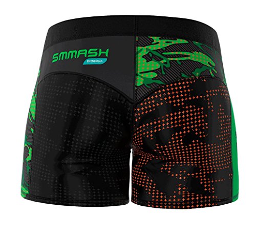 SMMASH Military Leggins Cortos Deportivos para Mujer Pantalones Cortos Mujer, Yoga, Fitness, Crossfit, Correr, Material Transpirable y Antibacteriano, (S)