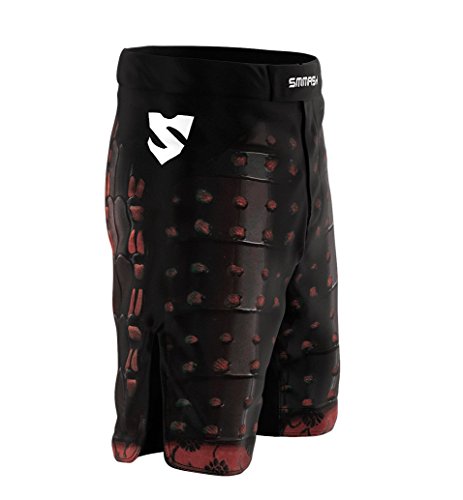 SMMASH Shadow 2.0 Deporte Profesionalmente Pantalones Cortos MMA para Hombre, Shorts MMA, BJJ, Grappling, Krav Maga, Material Transpirable y Antibacteriano, (L)