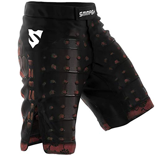 SMMASH Shadow 2.0 Deporte Profesionalmente Pantalones Cortos MMA para Hombre, Shorts MMA, BJJ, Grappling, Krav Maga, Material Transpirable y Antibacteriano, (L)