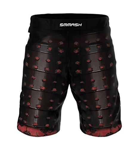 SMMASH Shadow 2.0 Deporte Profesionalmente Pantalones Cortos MMA para Hombre, Shorts MMA, BJJ, Grappling, Krav Maga, Material Transpirable y Antibacteriano, (L)