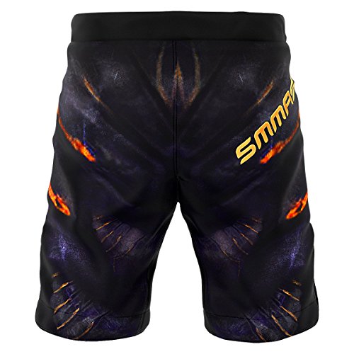 SMMASH Stone Deporte Profesionalmente Pantalones Cortos MMA para Hombre, Shorts MMA, BJJ, Grappling, Krav Maga, Material Transpirable y Antibacteriano, (L)