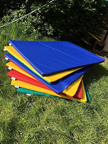 Soft Play implay – Colchoneta de caídas para ejercicios alfombrilla – 610 gsm PVC/espuma de alta densidad – azul – verde – Rosa – Rojo – Amarillo – 120 cm x 90 cm x 5 cm