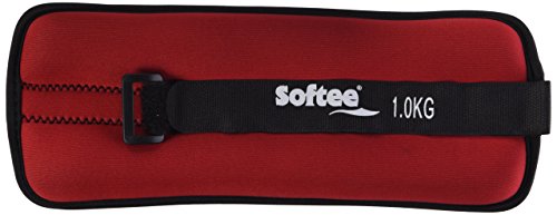 Softee 24104.003 Juego Tobilleras muñequeras, Unisex Adulto, Rojo, 1 kg