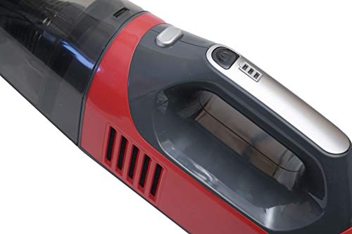 SOGO SS-16150-R Aspiradora vertical 2 en 1 Ciclónico | Sin cables | Cepillo Motorizado | Silencioso | Aspiradora Fácil de Limpiar | 150W - Color Rojo y Gris