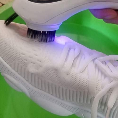 SOIMISS Pulidora Eléctrica del Zapato Cepillo de Limpieza Inalámbrico del Zapato UV Artefacto de Limpieza para El Zapato del Coche Casero de La Oficina de Lavandería (Blanco)