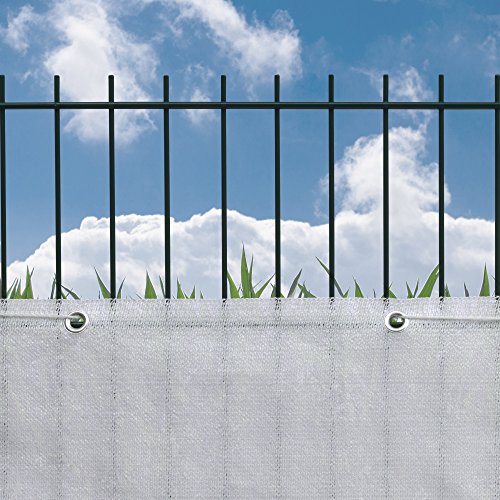 Sol Royal Protección Visual SolVision HB2 HDPE Pantalla Opaca 300x90 cm Blanco balcón privacidad con Ojales Cuerdas