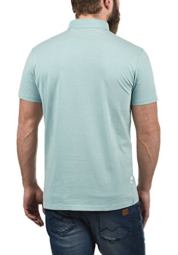 !Solid Pat Camiseta Polo De Manga Corta para Hombre con Cuello De Polo De 100% algodón, tamaño:L, Color:Blue Glow (1252)