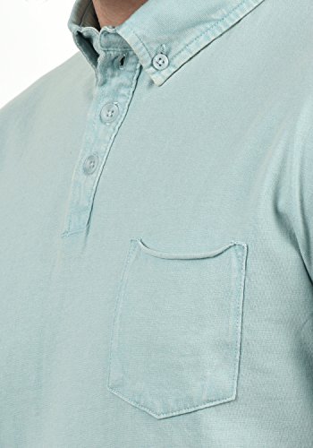 !Solid Pat Camiseta Polo De Manga Corta para Hombre con Cuello De Polo De 100% algodón, tamaño:L, Color:Blue Glow (1252)