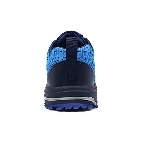 SOLLOMENSI Zapatillas de Deporte Hombres Running Zapatos para Correr Gimnasio Sneakers Deportivas Padel Transpirables Casual Montaña 40 EU A Azul