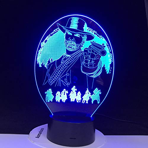 Solo 1 artículo Juego de decoración de dormitorio Lámparas de luz nocturna USB para regalo Decoración para el hogar Lámpara LED 3D