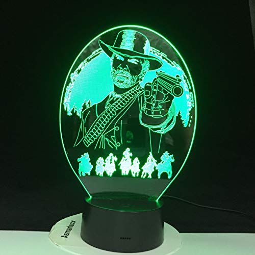 Solo 1 artículo Juego de decoración de dormitorio Lámparas de luz nocturna USB para regalo Decoración para el hogar Lámpara LED 3D