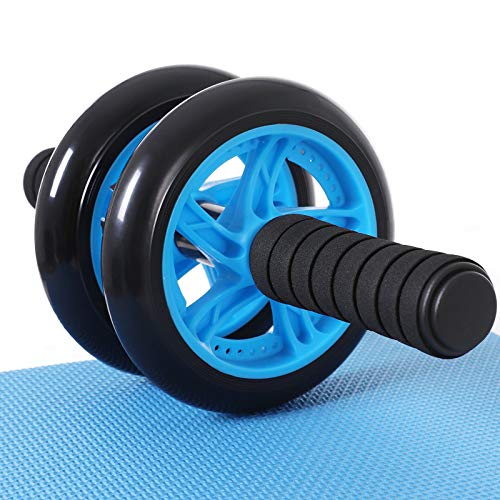 SONGMICS AB Roller AB Wheel Rueda para Flexiones Entrenamientos de Abdominals Push Up con Cojín del Arrodillamiento SPU75P