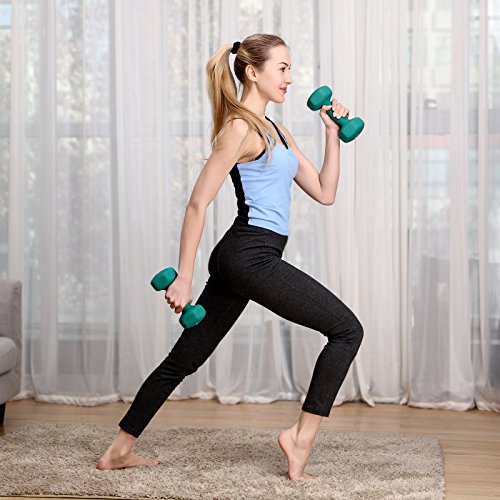 SONGMICS Juego de 2 Mancuernas para Gimnasio y Entrenamiento 2 x 4 kg SYL68GN