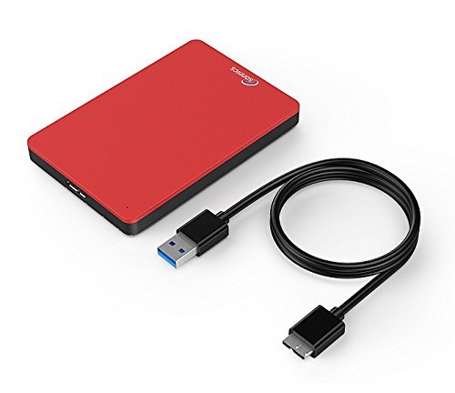 Sonnics 320GB Rojo Disco duro externo portátil de Velocidad de transferencia ultrarrápida USB 3.0 para PC Windows, Apple Mac, Smart TV, XBOX ONE y PS4