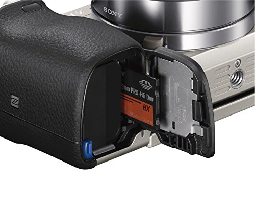 Sony A6000 - Cámara EVIL de 24 Mp (pantalla LCD 3", estabilizador óptico, vídeo Full HD, WiFi), plateado - Kit cuerpo con objetivo 16 - 50 mm