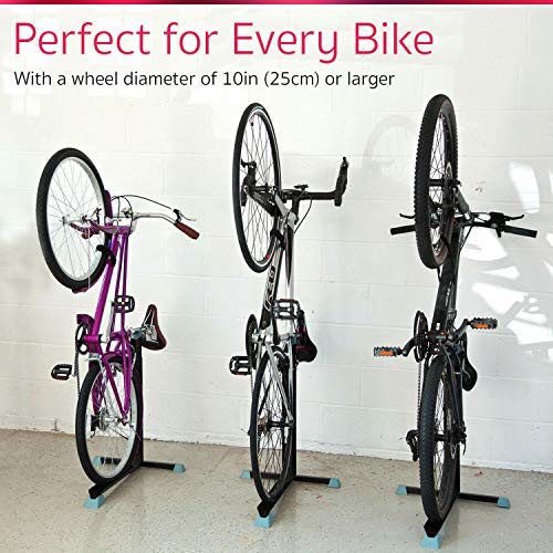 Soporte Bike Nook portátil para guardar bicicletas en interior. Rack estático de altura ajustable para ahorrar espacio